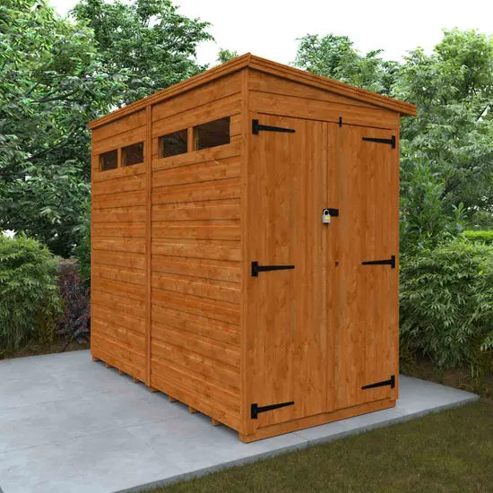 8x4 Flex Pent Security Double Door