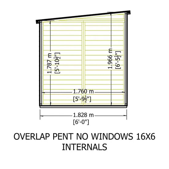 Shire Overlap Pent SD No Windows 16x6