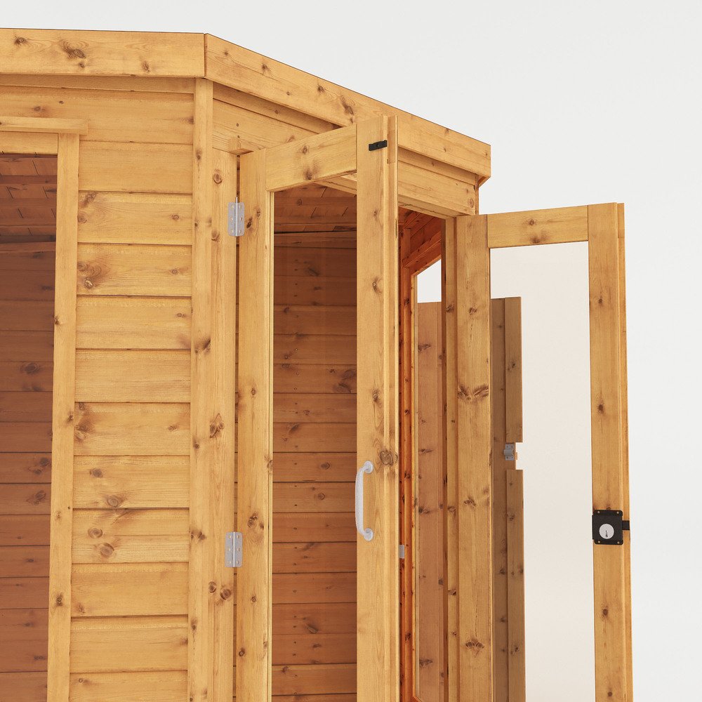 Mercia 7 x 11 Premium Corner Summerhouse With Side Shed