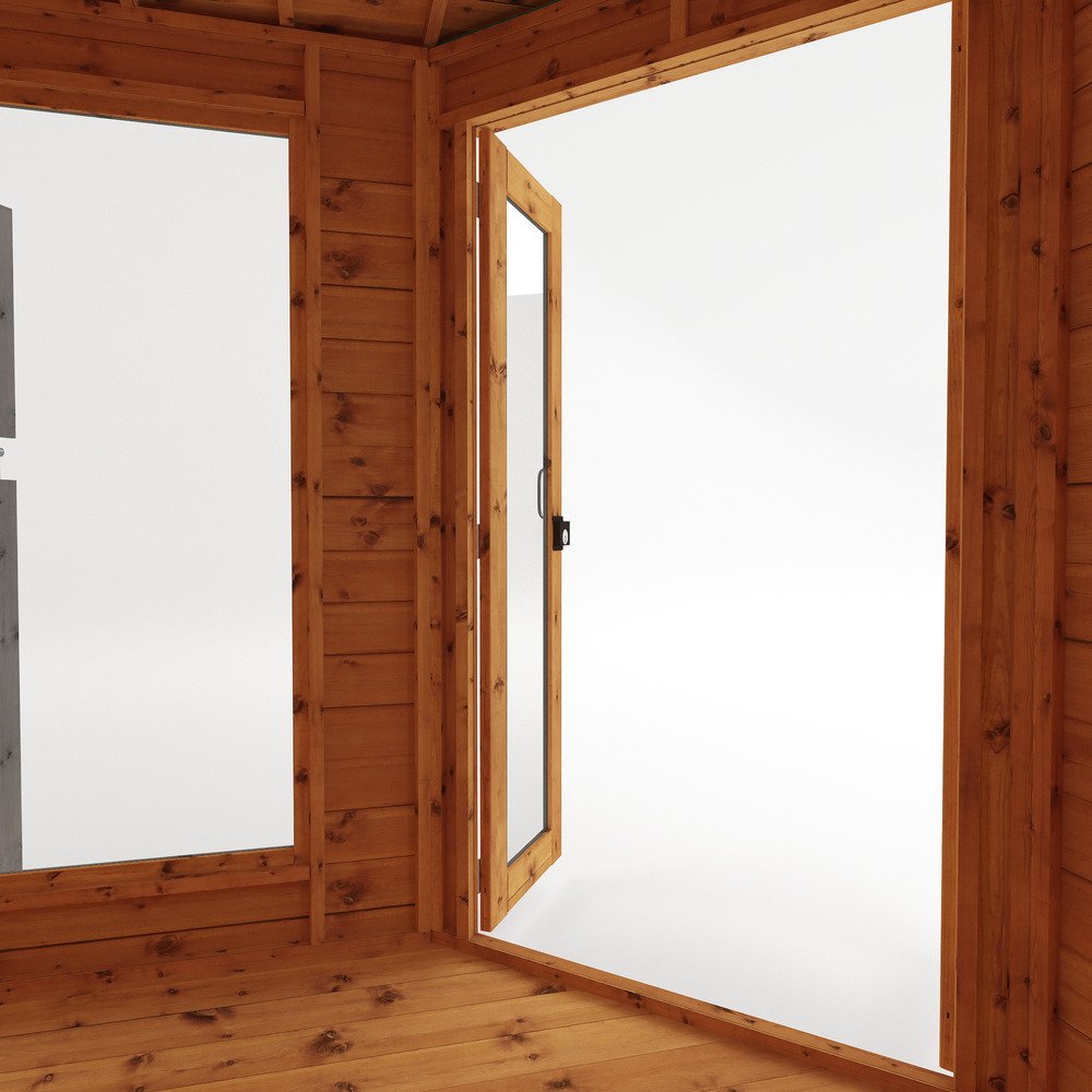 Mercia 7 x 11 Premium Corner Summerhouse With Side Shed