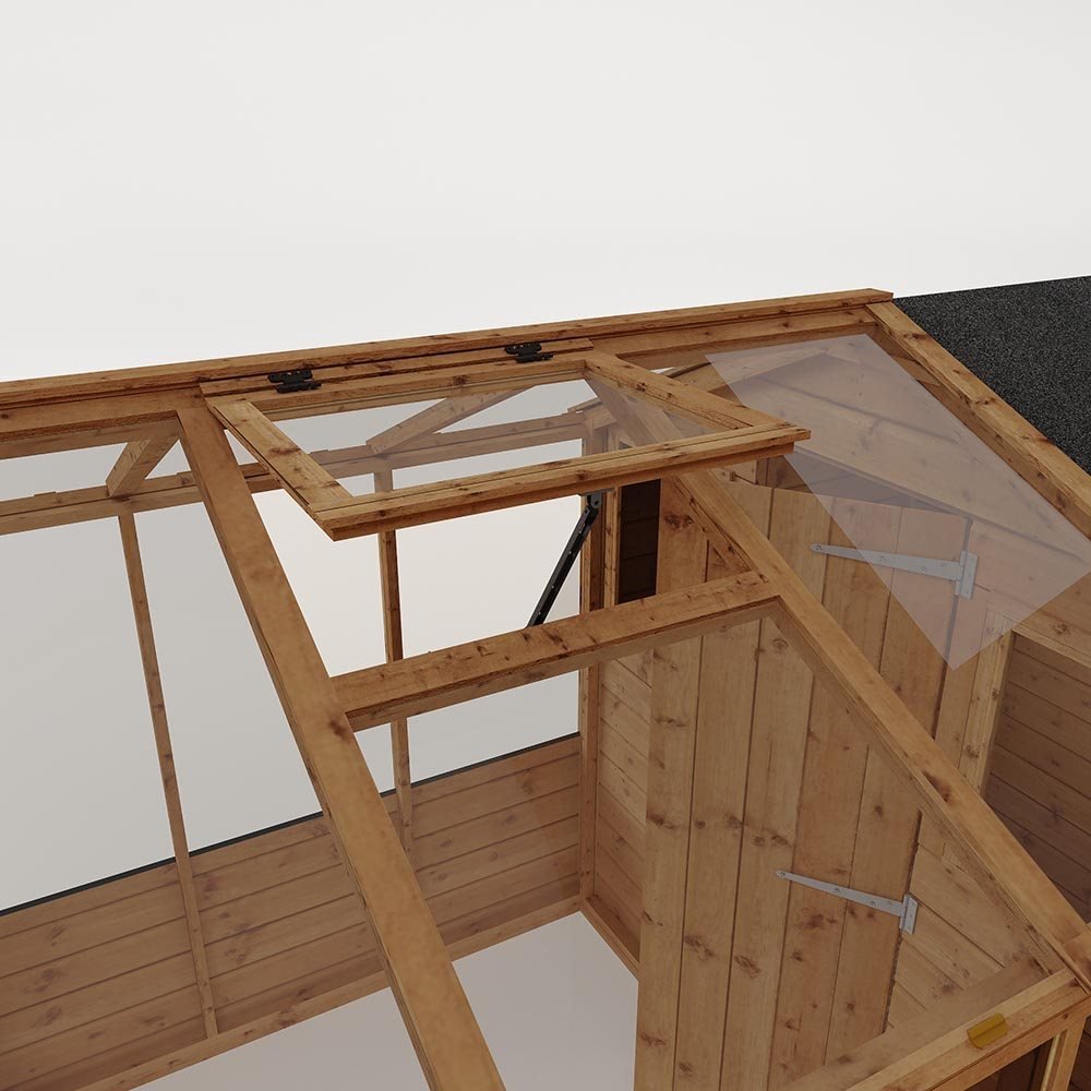 Mercia 10 x 6 Traditional Apex Greenhouse Combi Shed