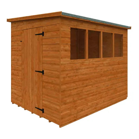 8x6 Lean-To Pent Shiplap Shed