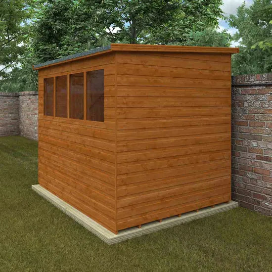 8x6 Lean-To Pent Shiplap Shed