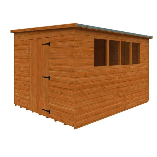 10x8 Lean-To Pent Shiplap Shed