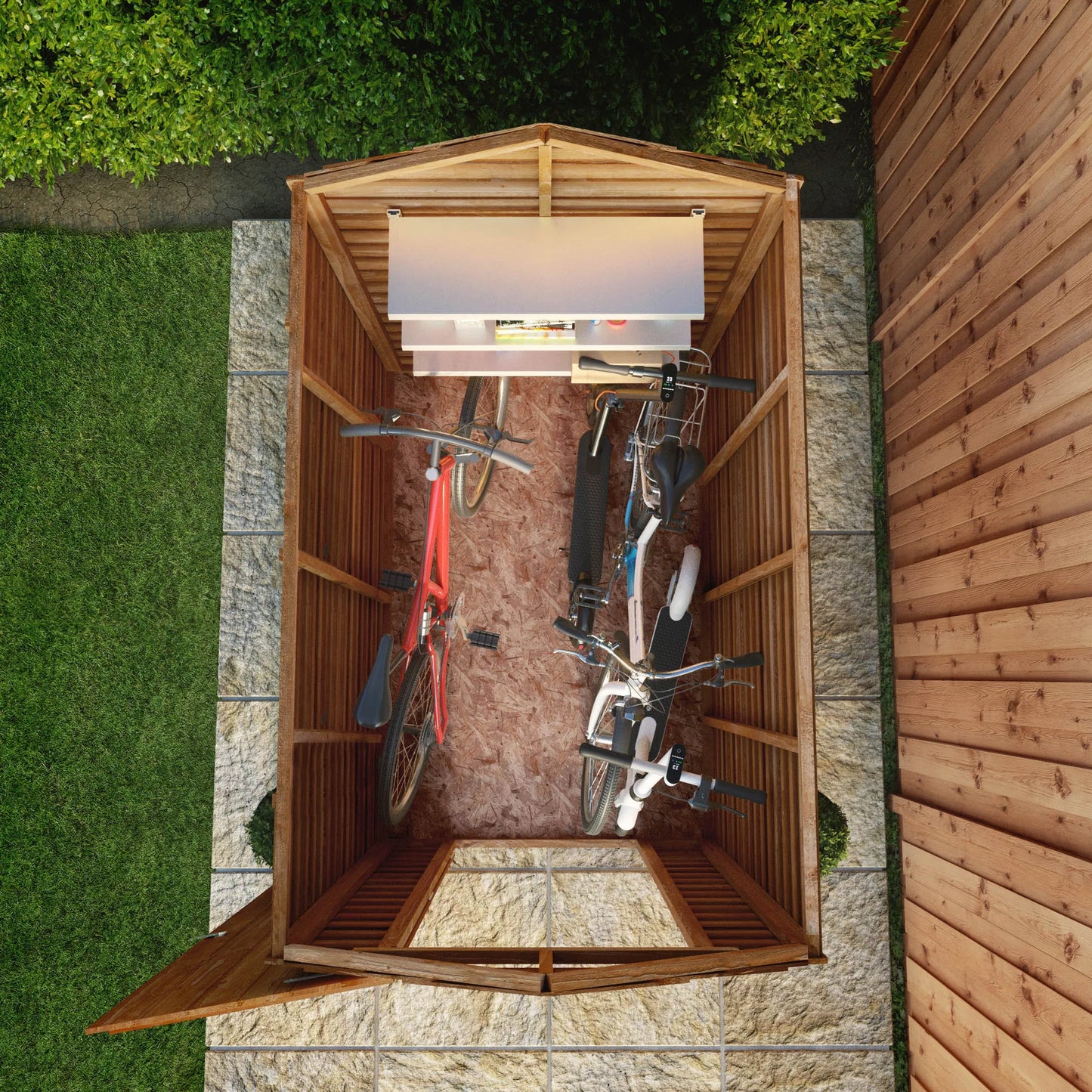 6x4 Value Overlap Apex - No Windows Shed
