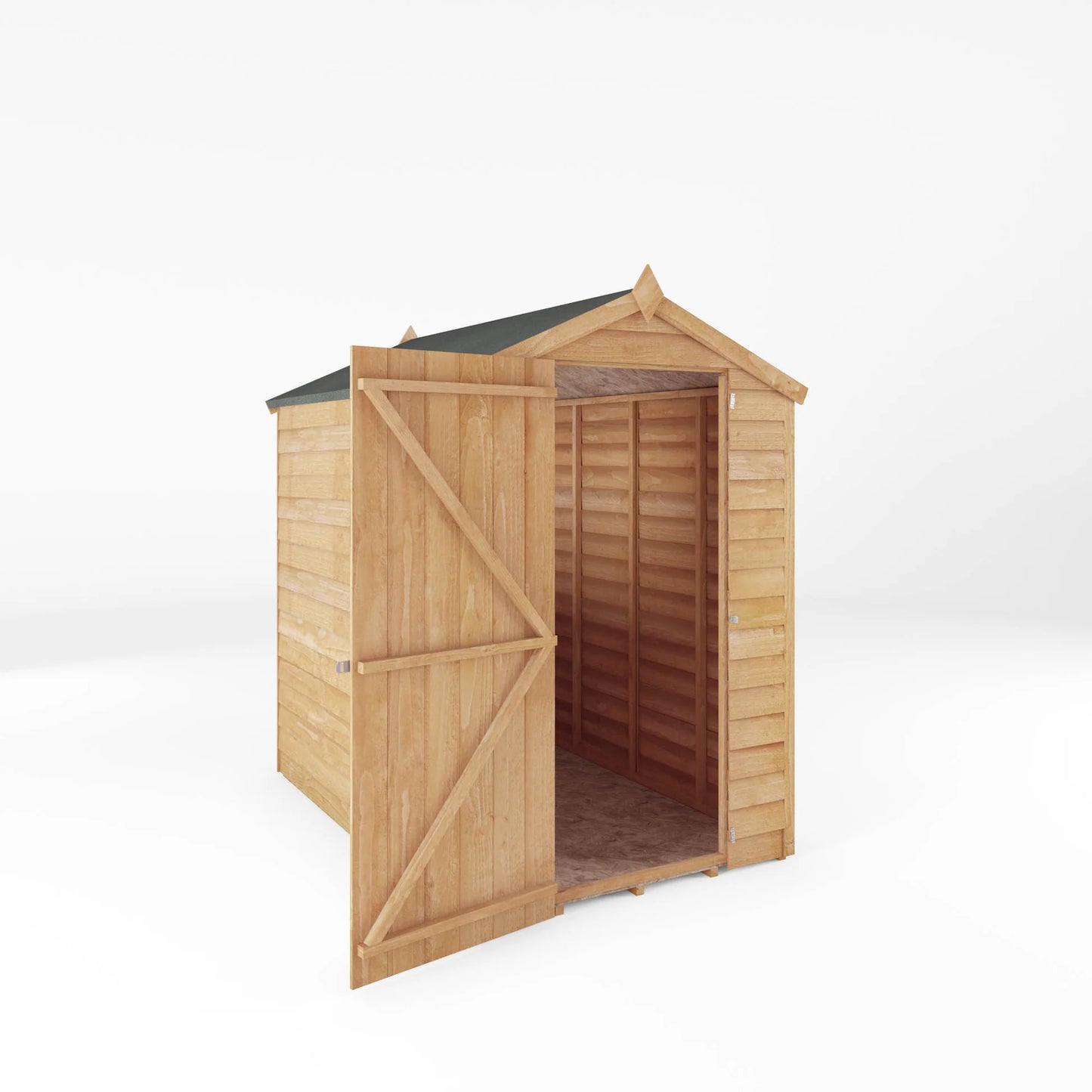 6x4 Value Overlap Apex - No Windows Shed