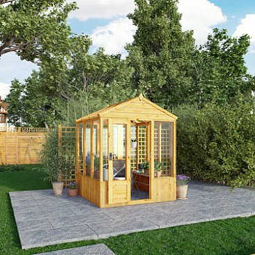 Mercia 6 x 6 Woodsman Apex Greenhouse - Styrene