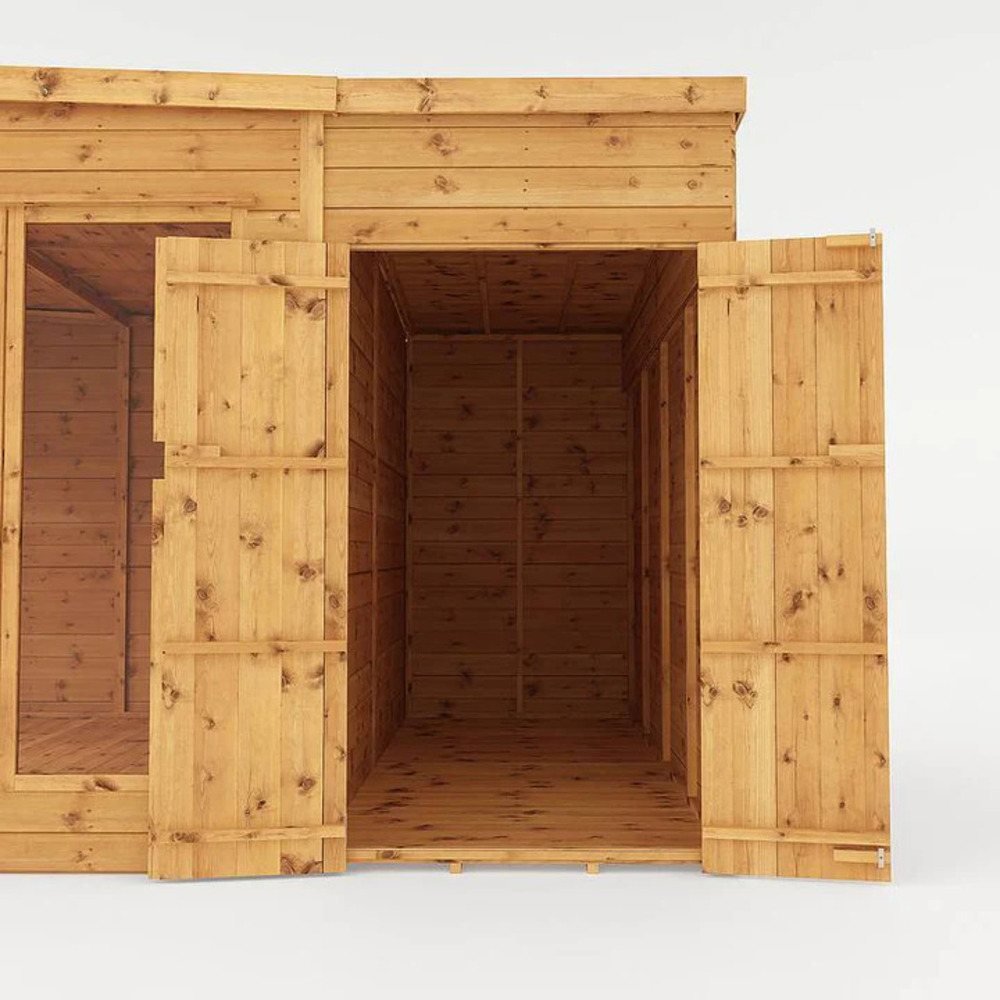Mercia 8x12 Premium Corner Summerhouse With Side Shed