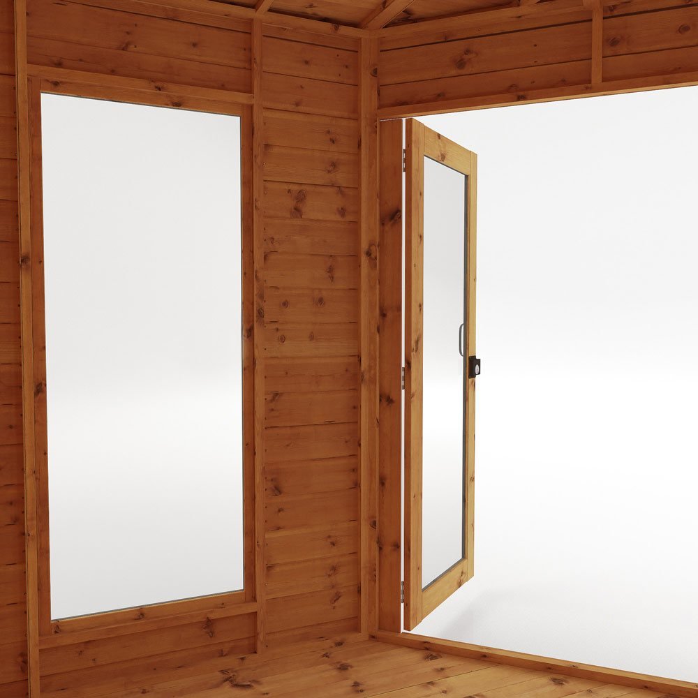Mercia 8x12 Premium Corner Summerhouse With Side Shed