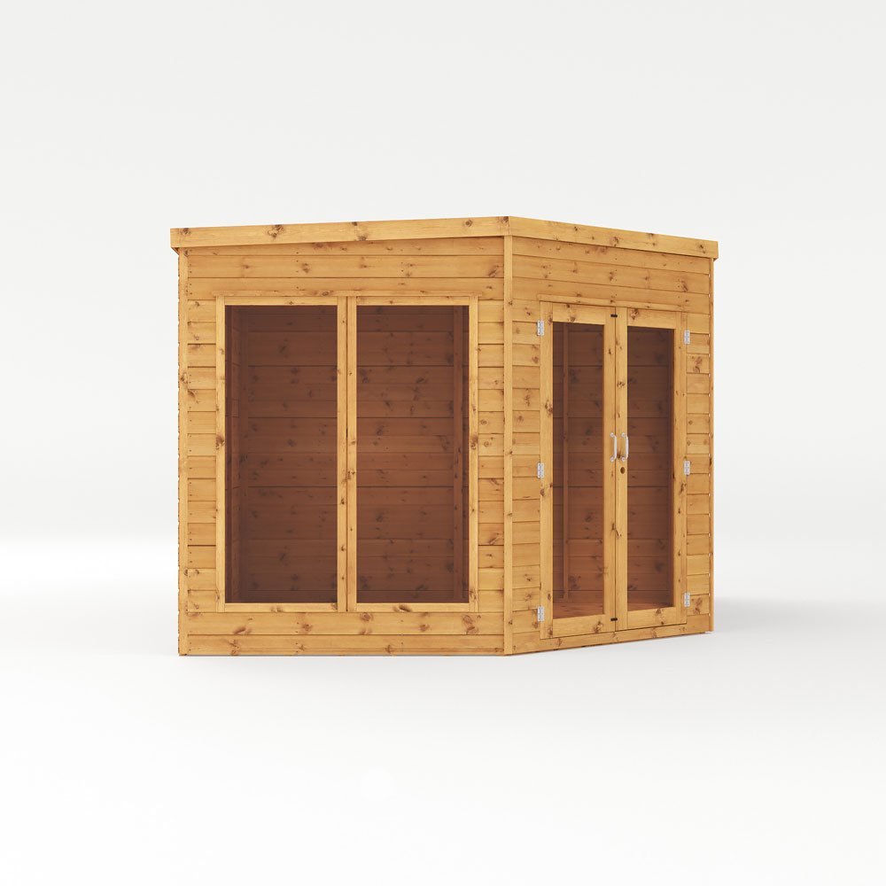 Mercia 9x13 Premium Corner Summerhouse With Side Shed