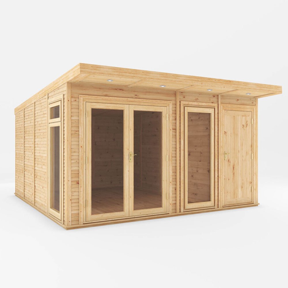 Mercia 4mx4m(D) Insulated Garden Room with Side Shed
