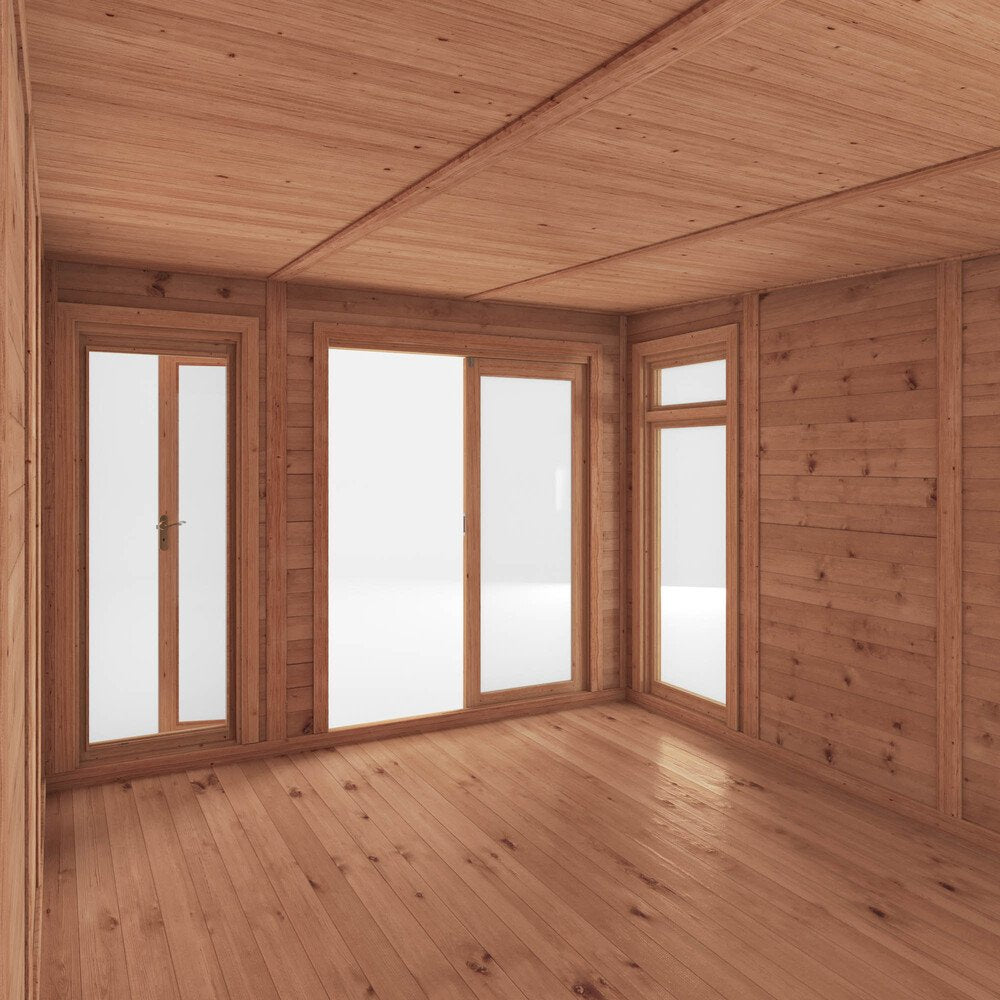 Mercia 4mx4m(D) Insulated Garden Room with Side Shed