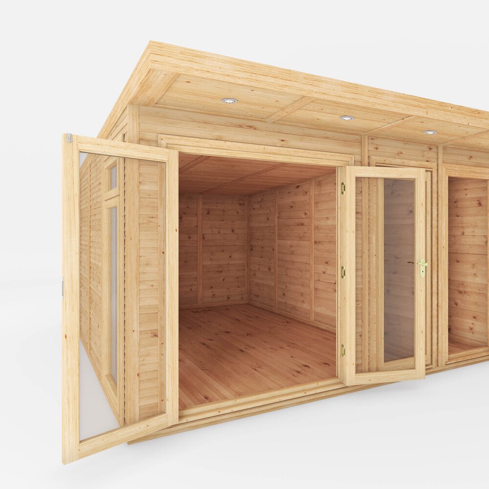 Mercia 4mx4m(D) Insulated Garden Room with Side Shed