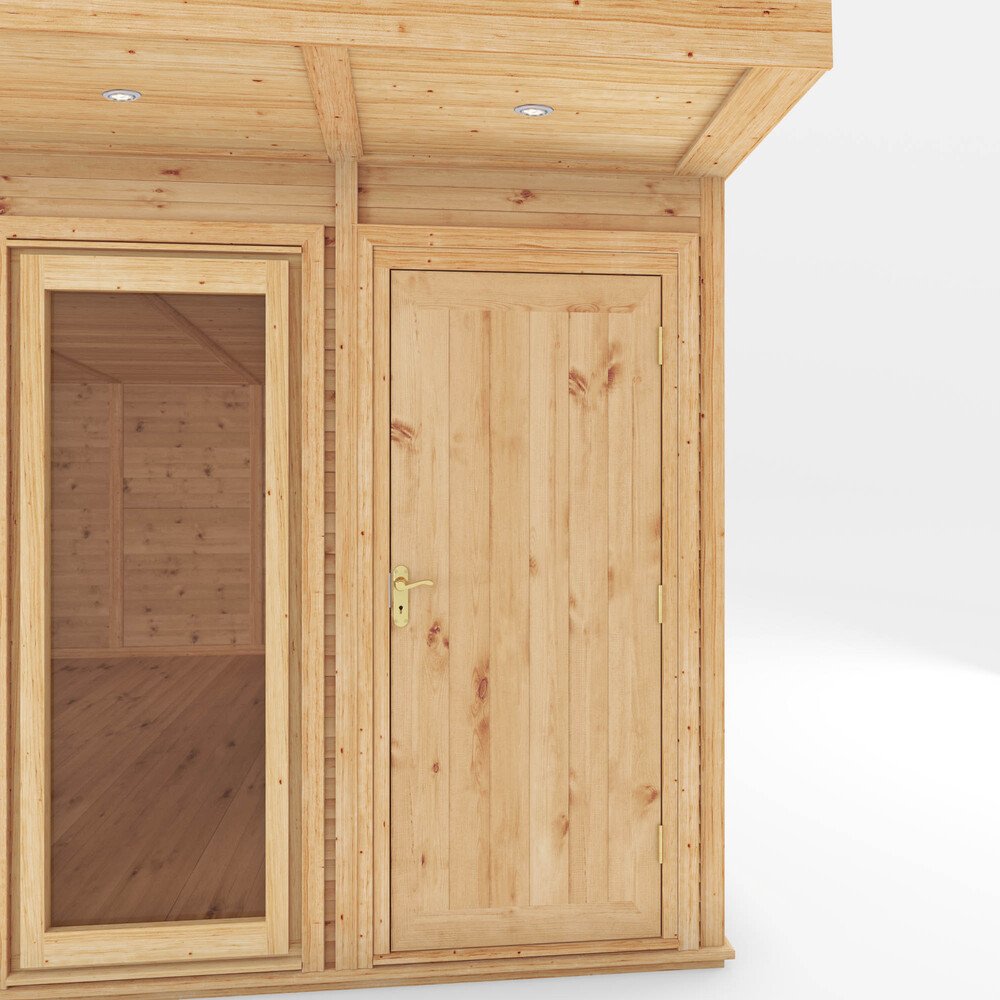 Mercia 6m x 4m(D) Insulated Garden Room with Side Shed