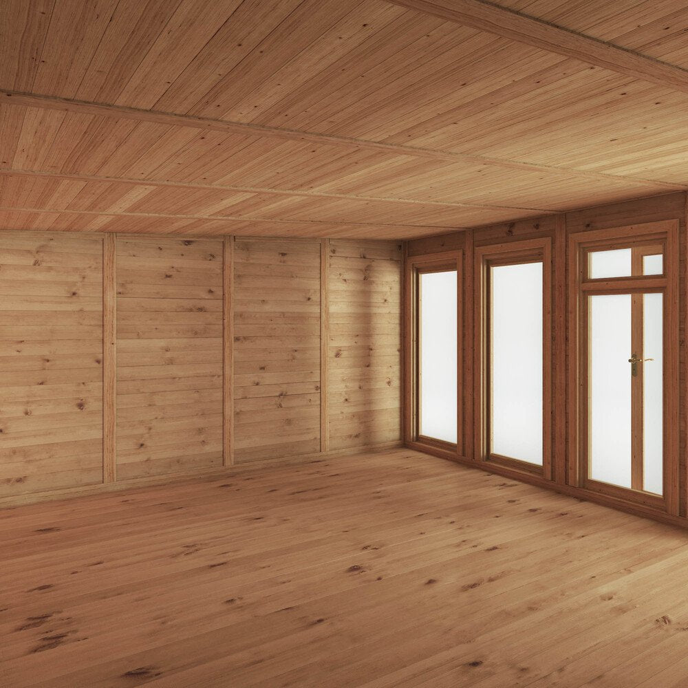 Mercia 6m x 4m(D) Insulated Garden Room with Side Shed