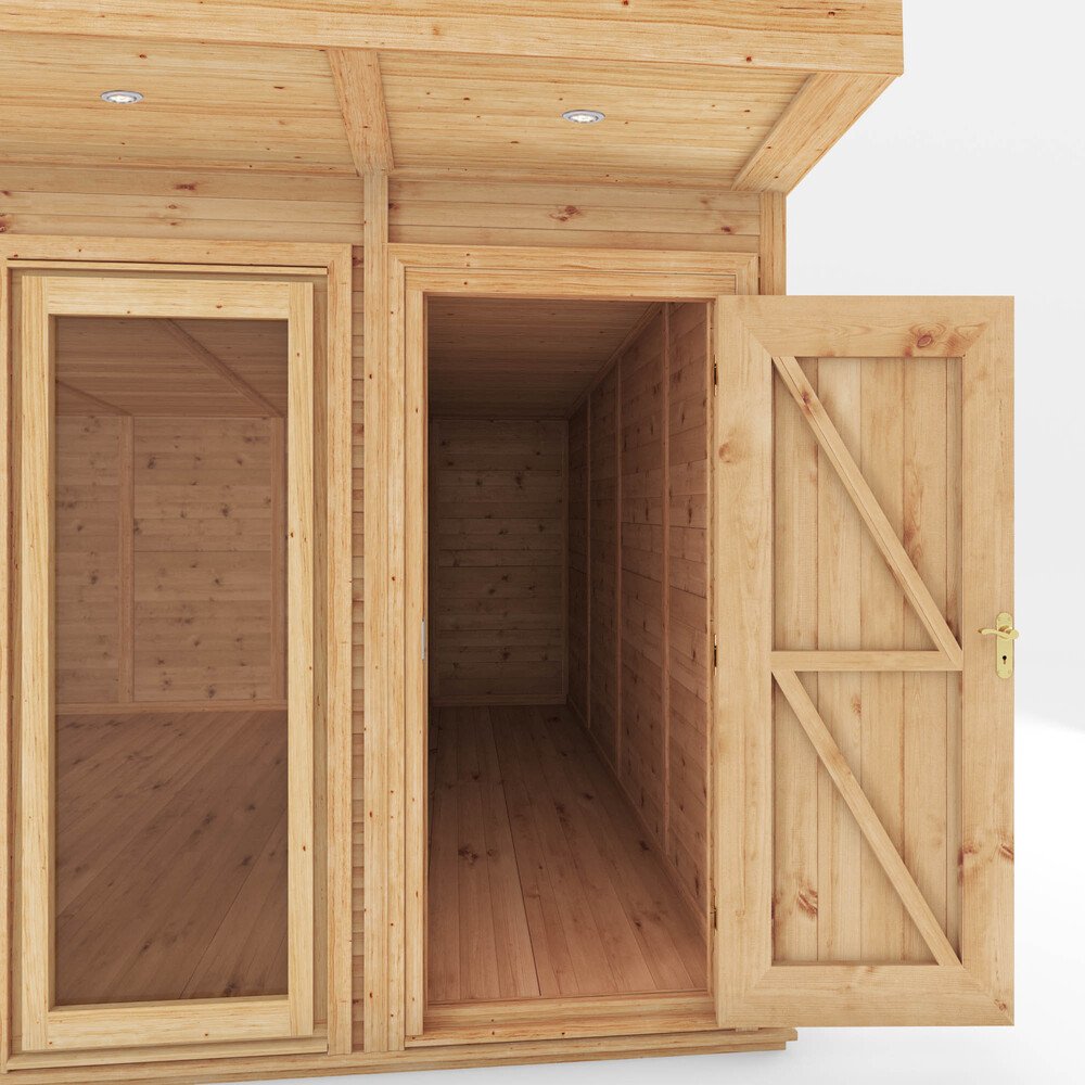 Mercia 6m x 4m(D) Insulated Garden Room with Side Shed