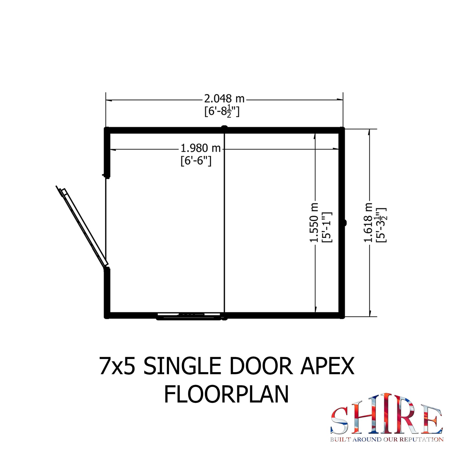 Shire Shiplap Apex 7x5