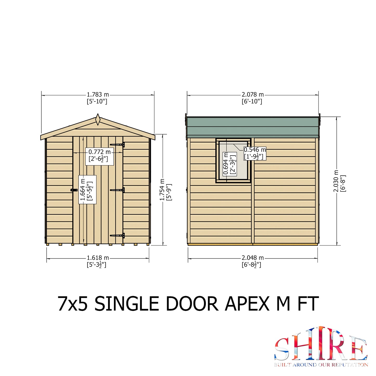 Shire Shiplap Apex 7x5