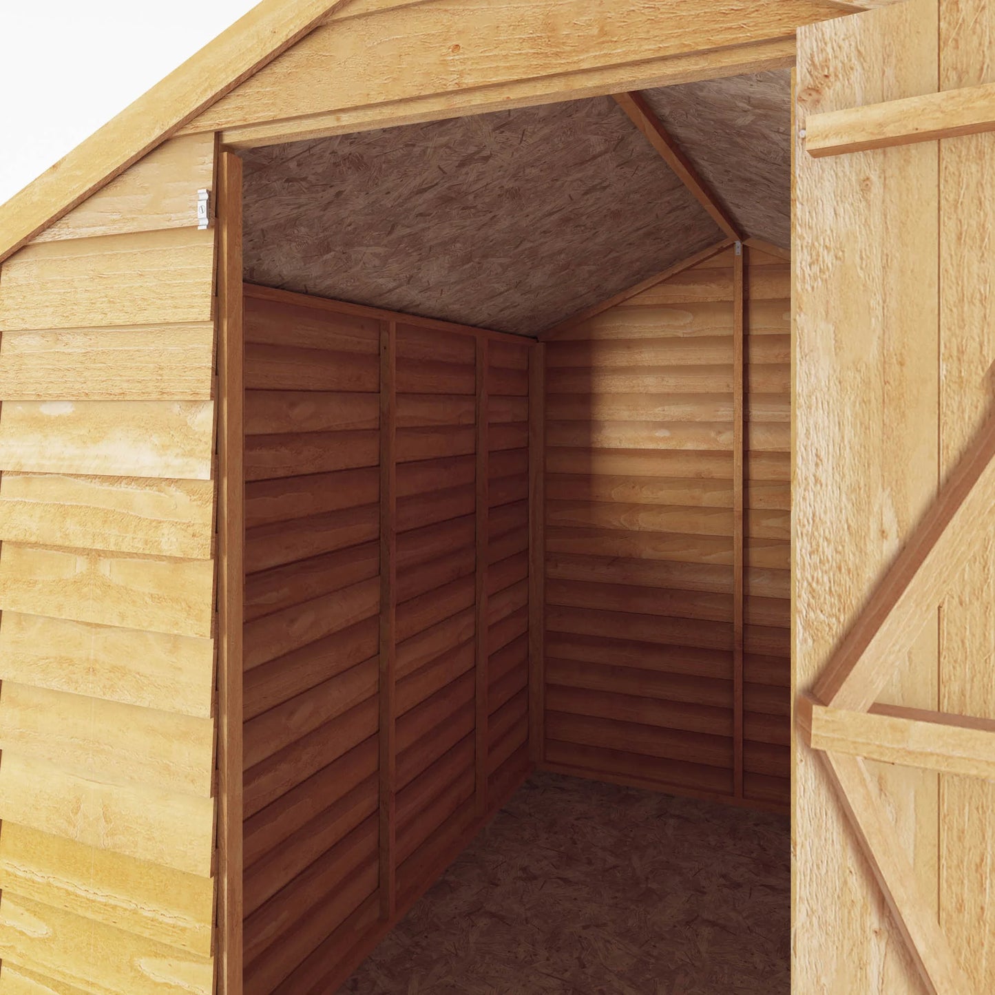 7x5 Value Overlap Apex - No Windows Shed