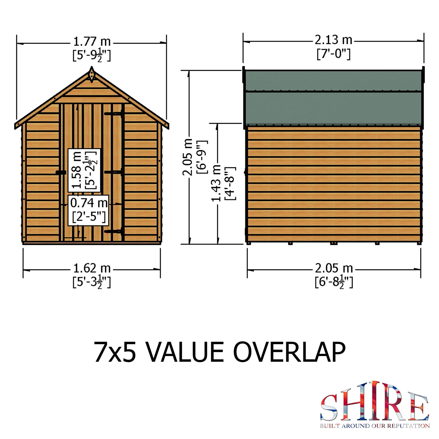 Shire Overlap 7x5 SD Value Pressure treated