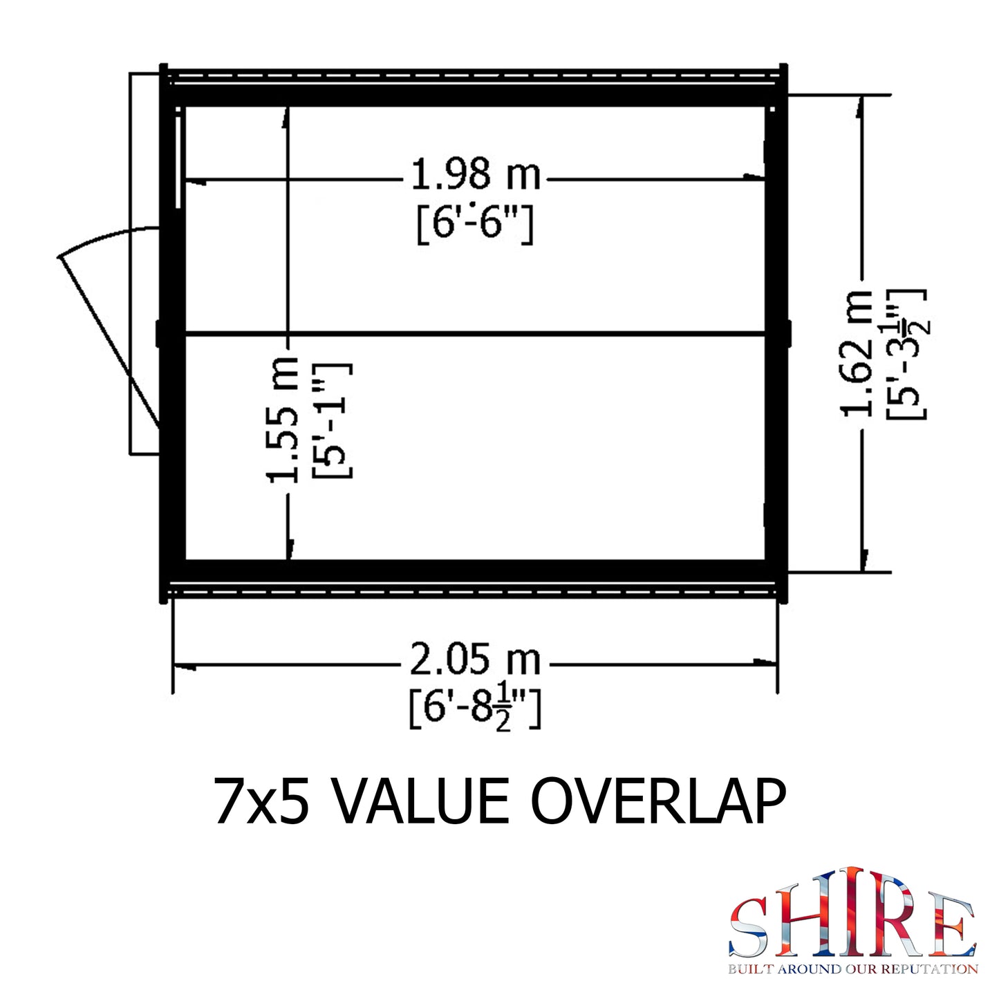Shire Overlap 7x5 SD Value Pressure treated