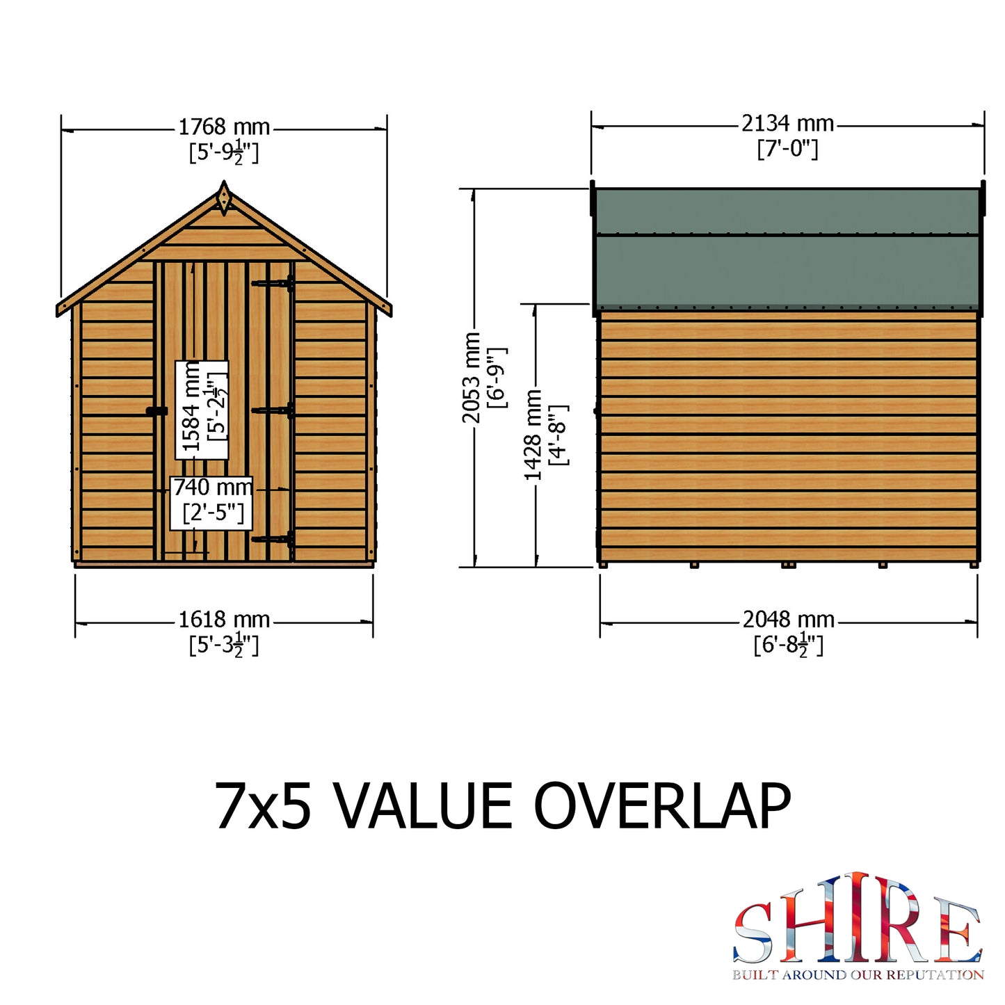 Shire Overlap 7x5 SD Value Pressure treated