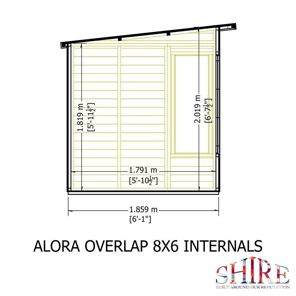 Shire Alora 8x6 Pent Sumerhouse