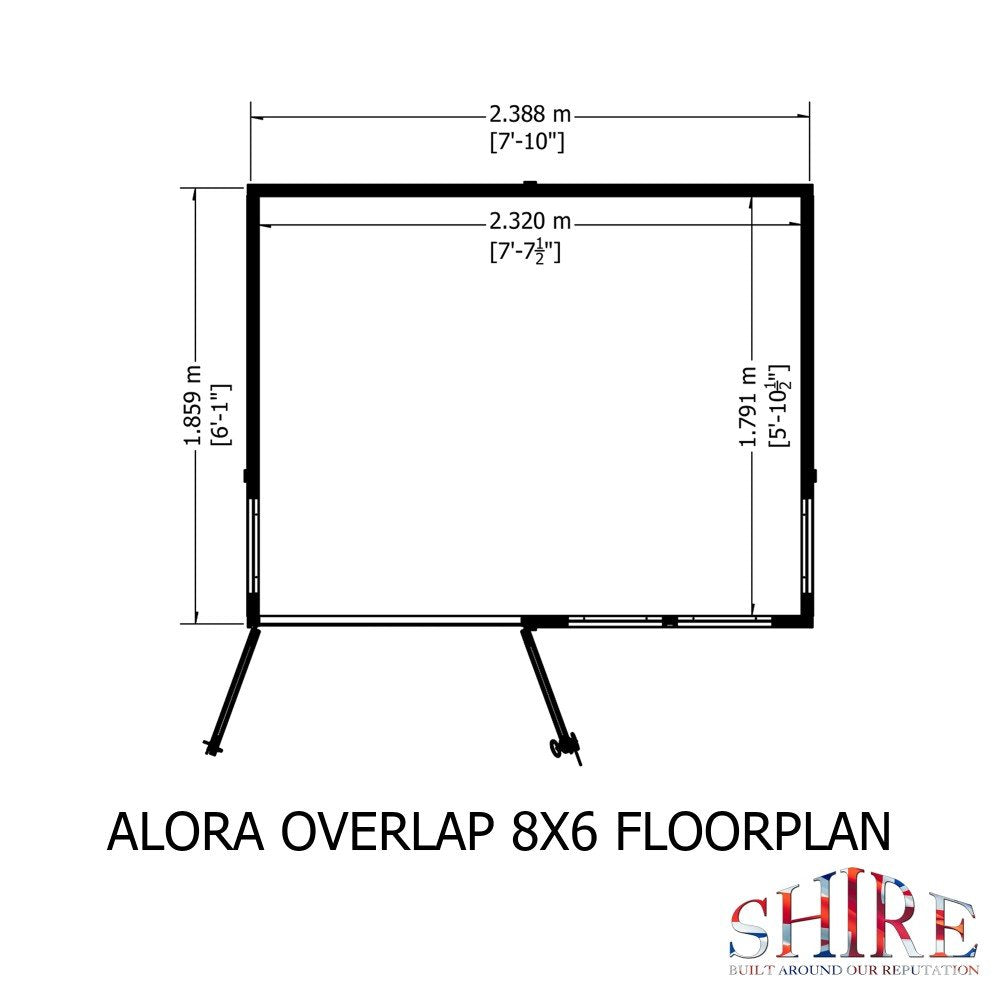 Shire Alora 8x6 Pent Sumerhouse