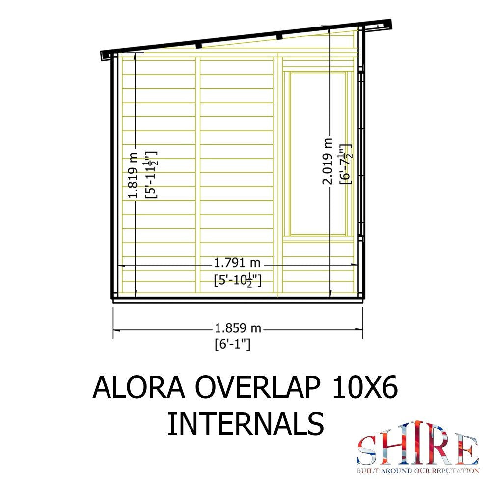 Shire Alora 10 x 6 Pent Summerhouse