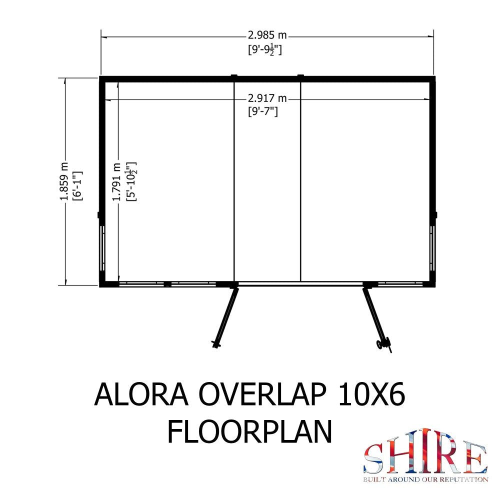 Shire Alora 10 x 6 Pent Summerhouse