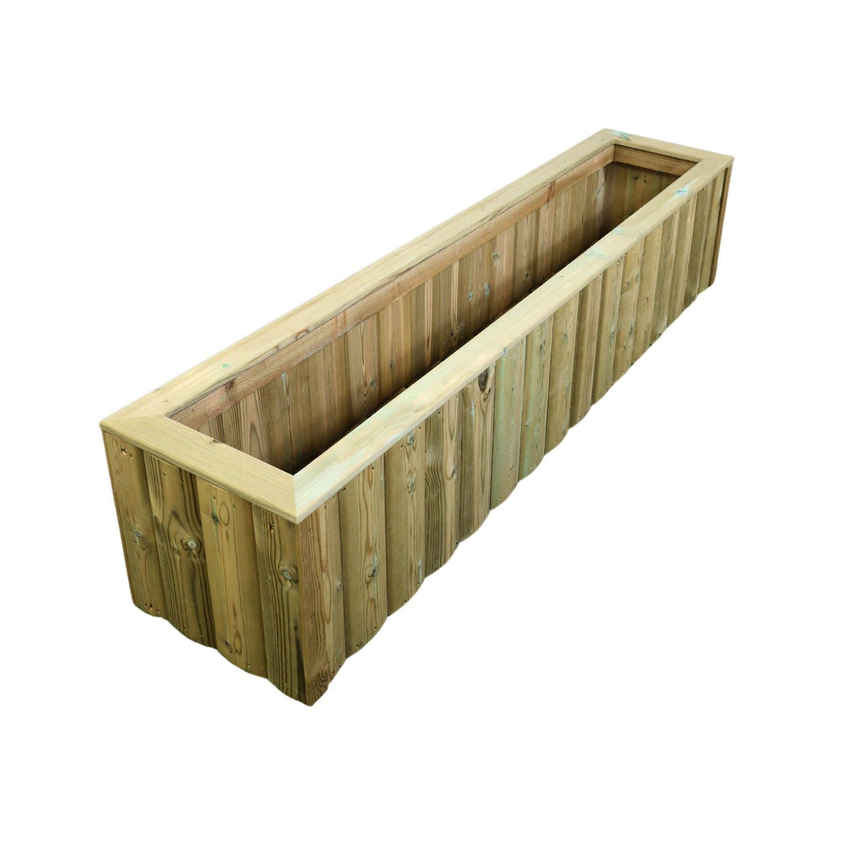 Churnet Valley Log Lap Wooden Planter Trough (180Cm) Pressure Treated