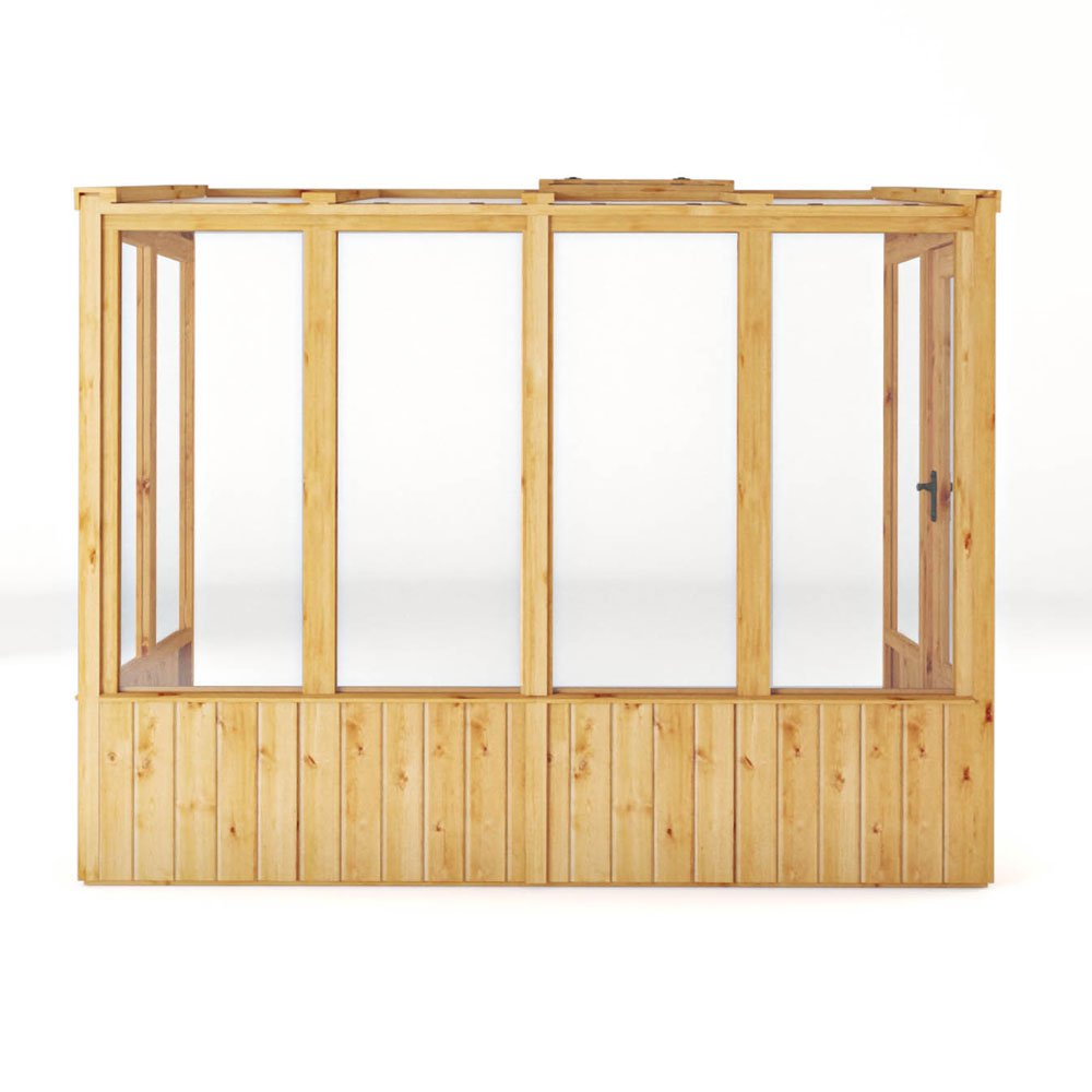 Mercia 8 x 4 Woodsman Pent Lean-To Greenhouse - Glass