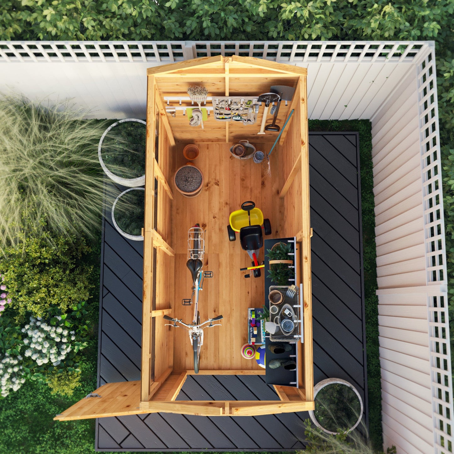 Mercia 8x4 Woodsman Shiplap Apex - Styrene