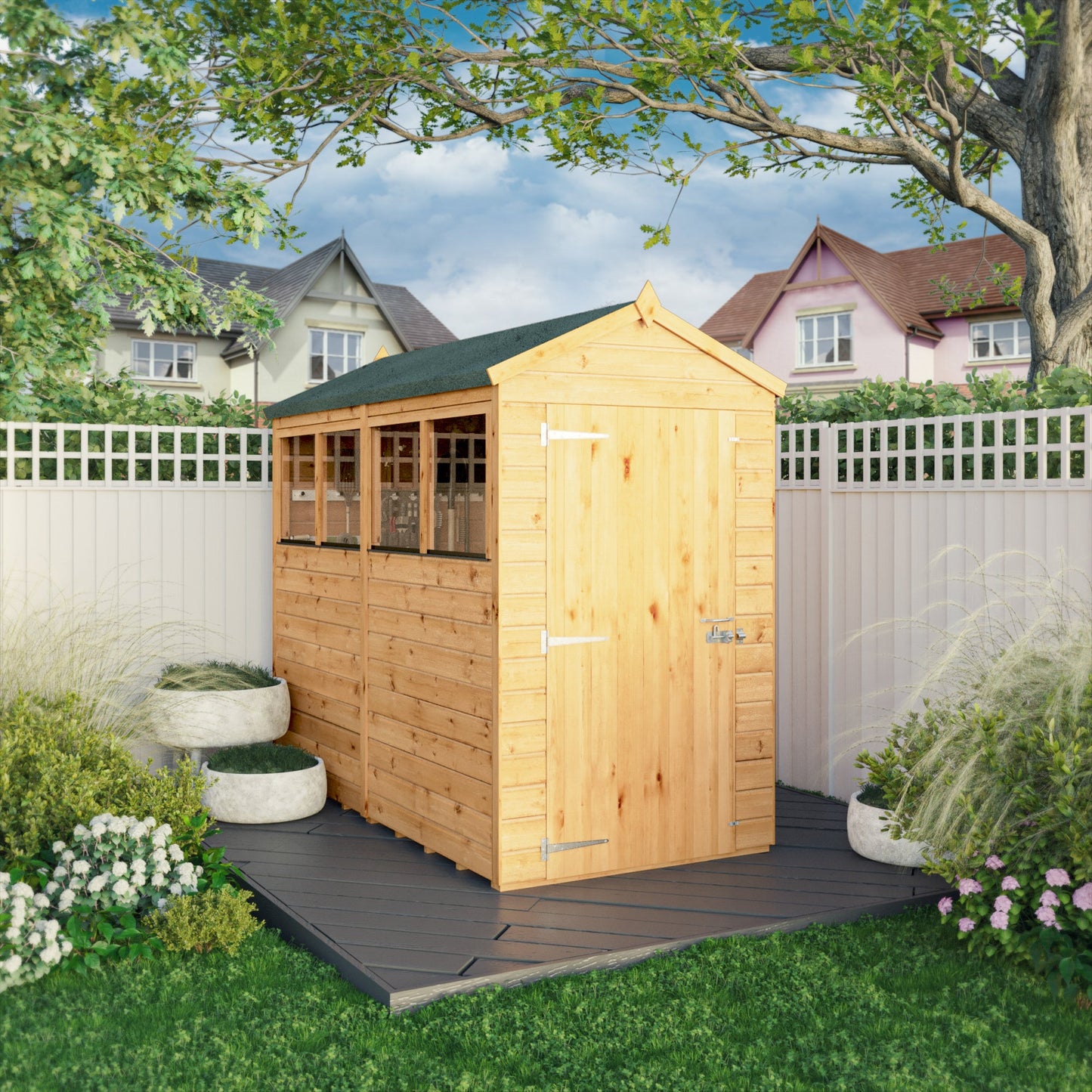 Mercia 8x4 Woodsman Shiplap Apex - Styrene