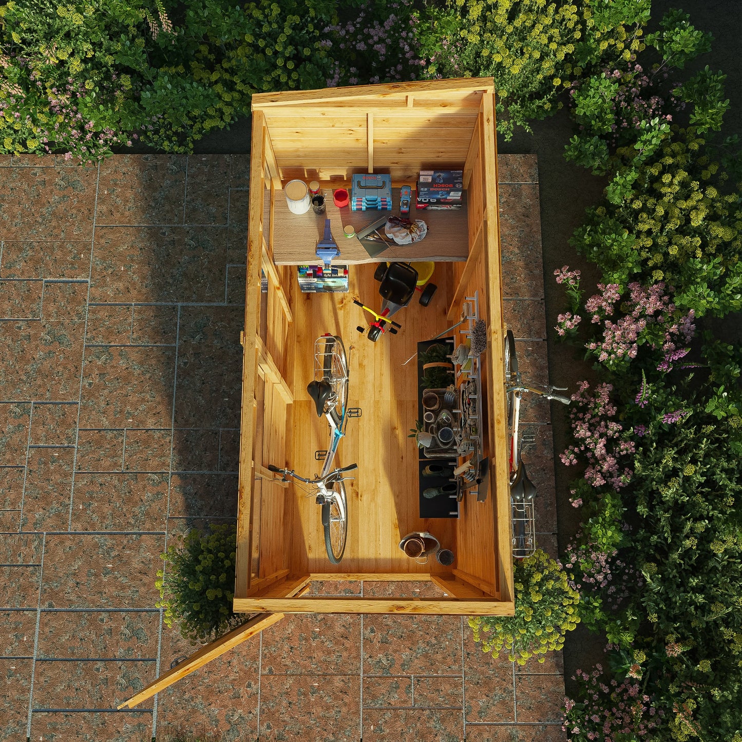 Mercia 8x4 Woodsman Shiplap Pent - Styrene
