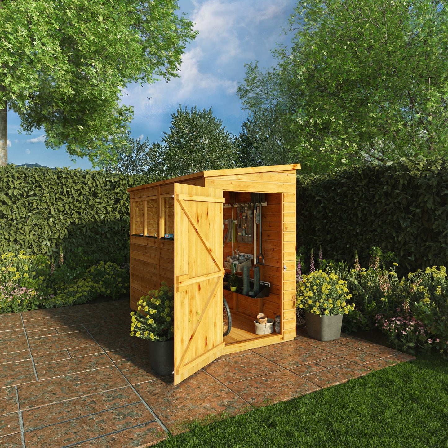 Mercia 8x4 Woodsman Shiplap Pent - Styrene