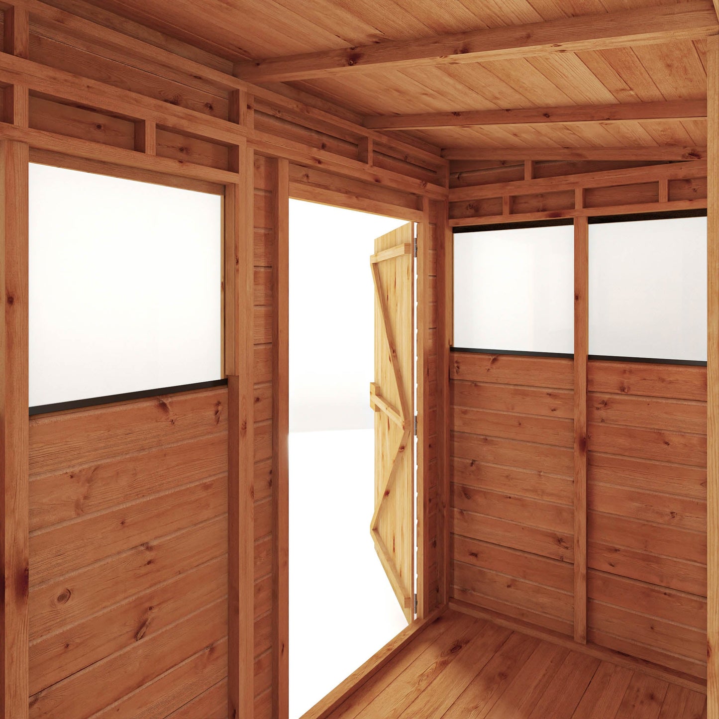 Mercia 8x4 Woodsman Shiplap Pent - Styrene