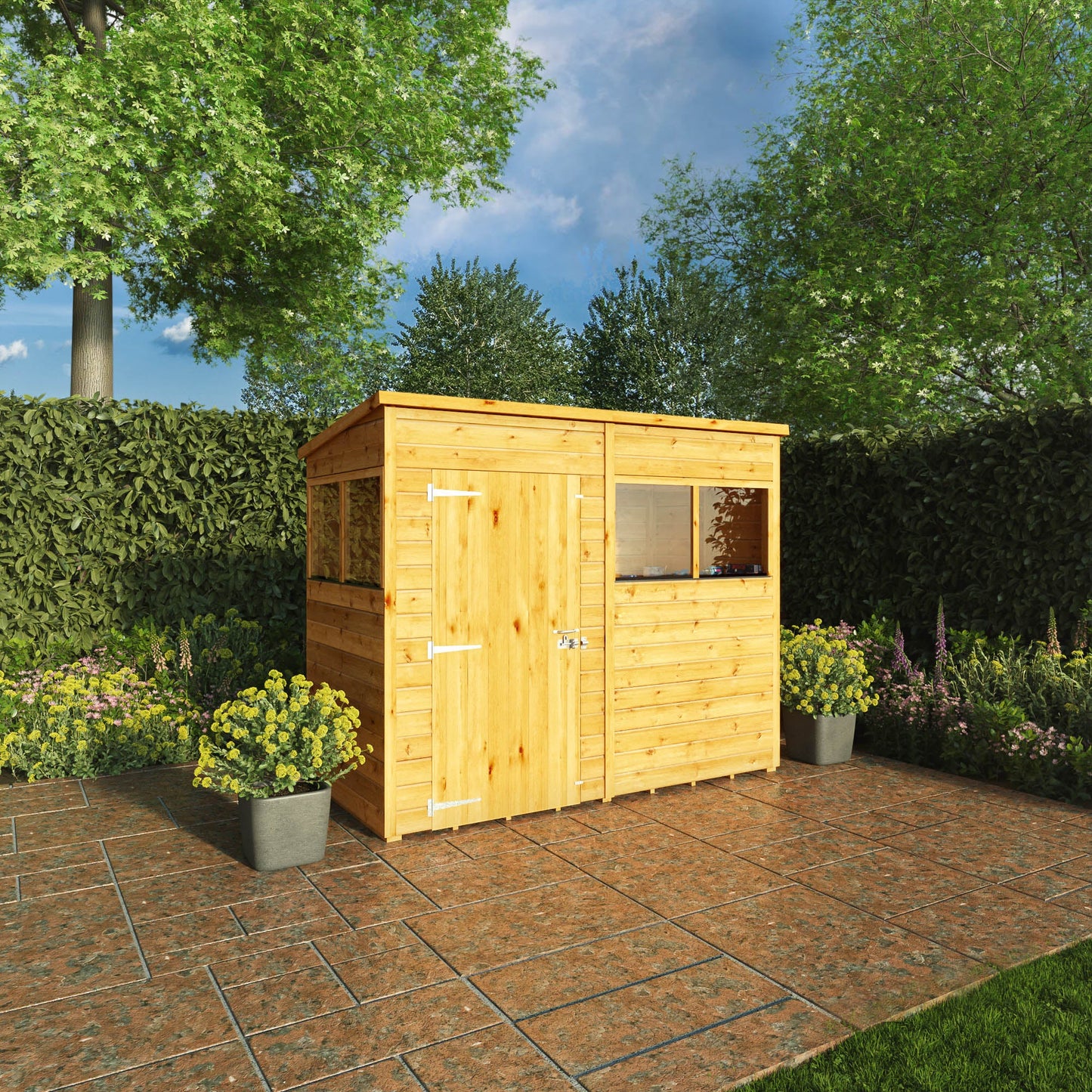 Mercia 8x4 Woodsman Shiplap Pent - Styrene