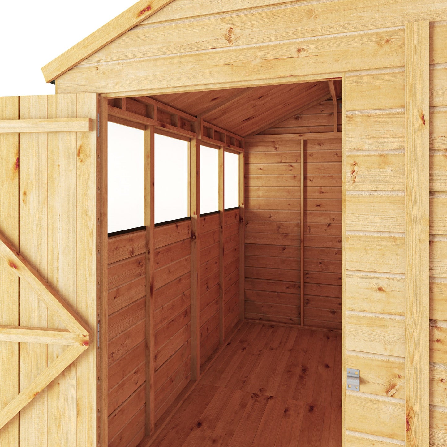 Mercia 8x6 Woodsman Shiplap Apex - Styrene