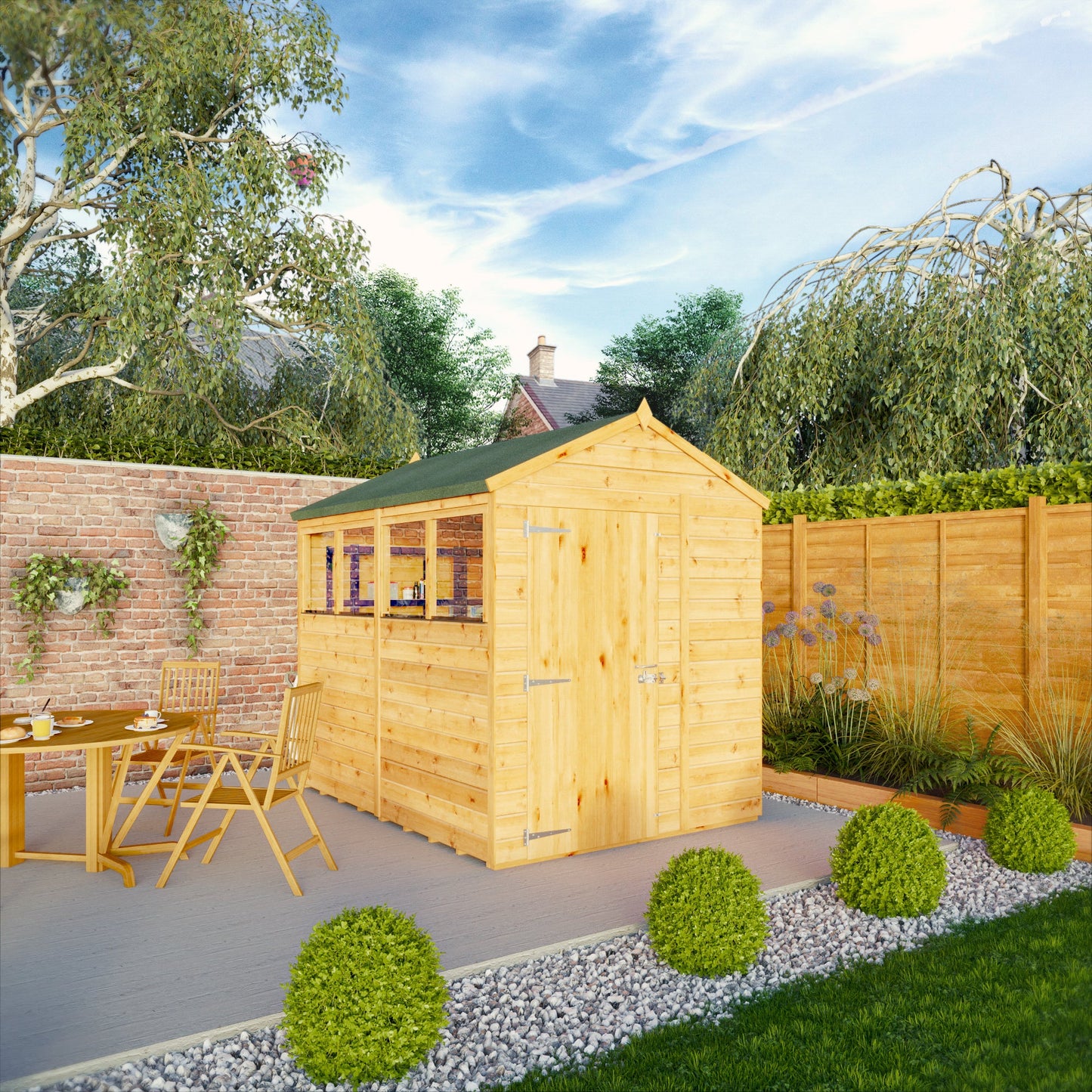 Mercia 8x6 Woodsman Shiplap Apex - Styrene