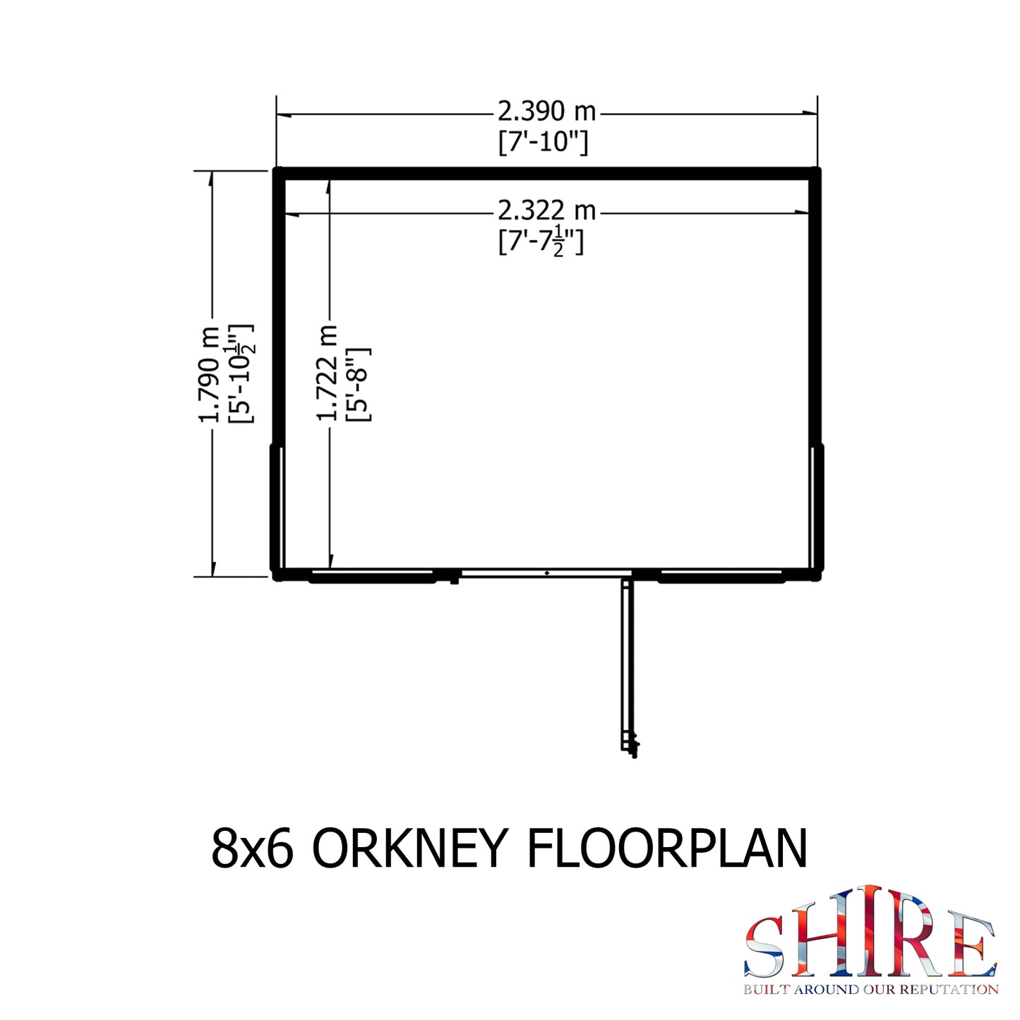 Shire Orkney 8x6 Shiplap