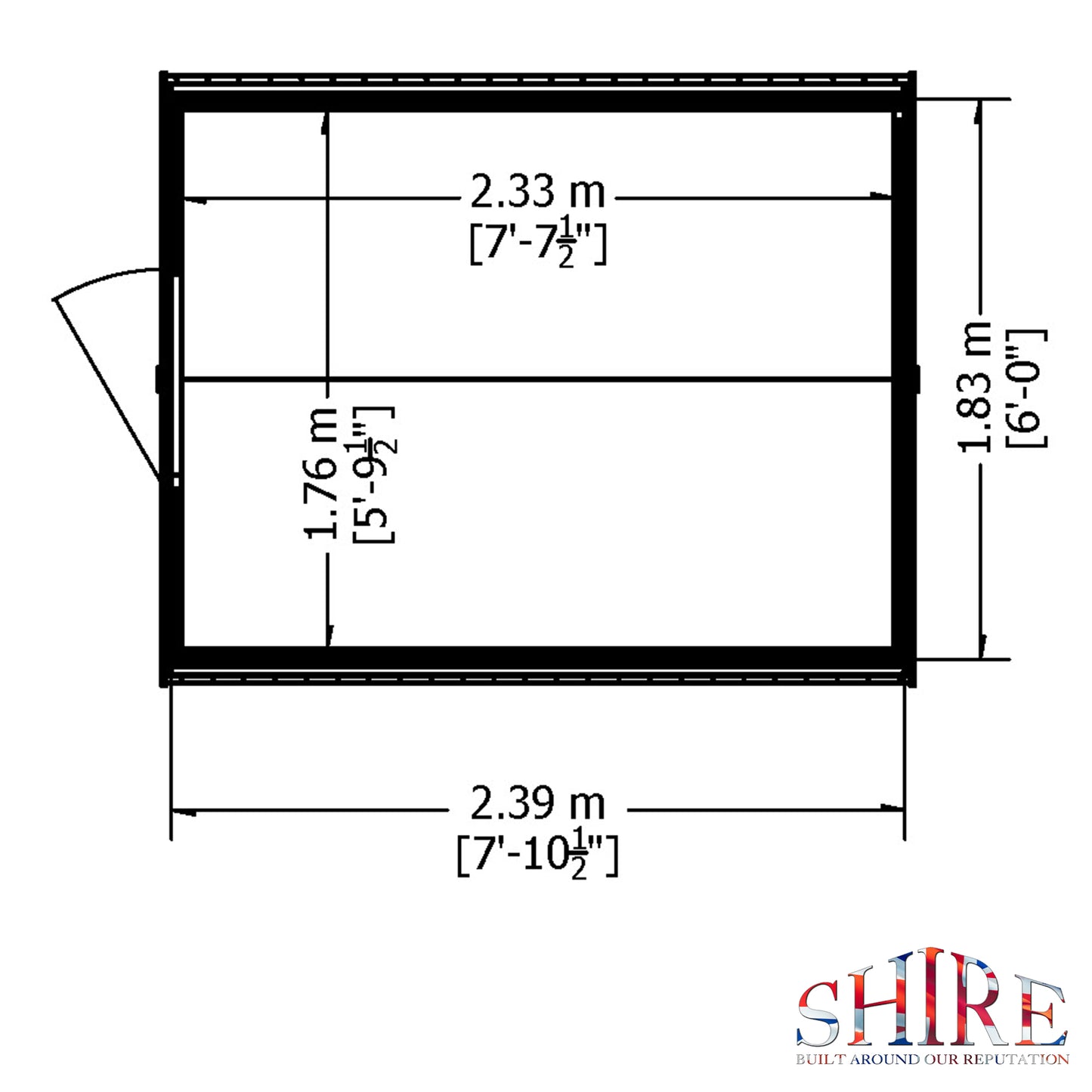 Shire Overlap 8x6 Single Door Value Pressure treated
