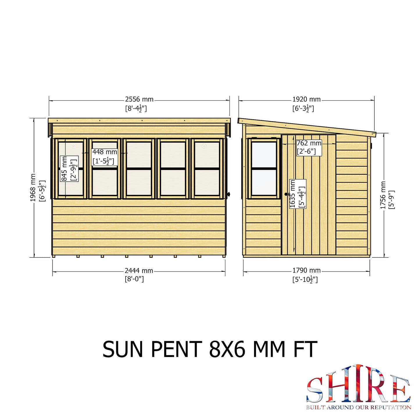 Shire Sun Pent 8x6