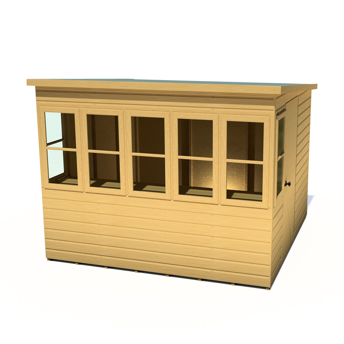 Shire Sun Pent 8x8 Double Door Shiplap Style B