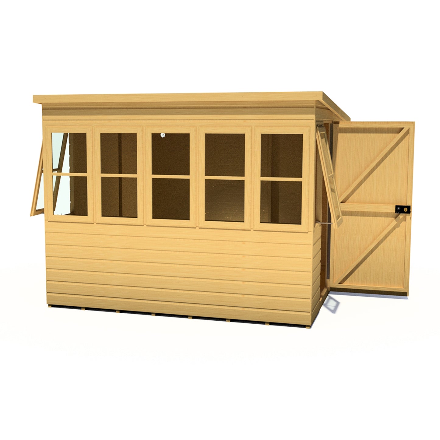 Shire Sun Pent 8x8 Double Door Shiplap Style B