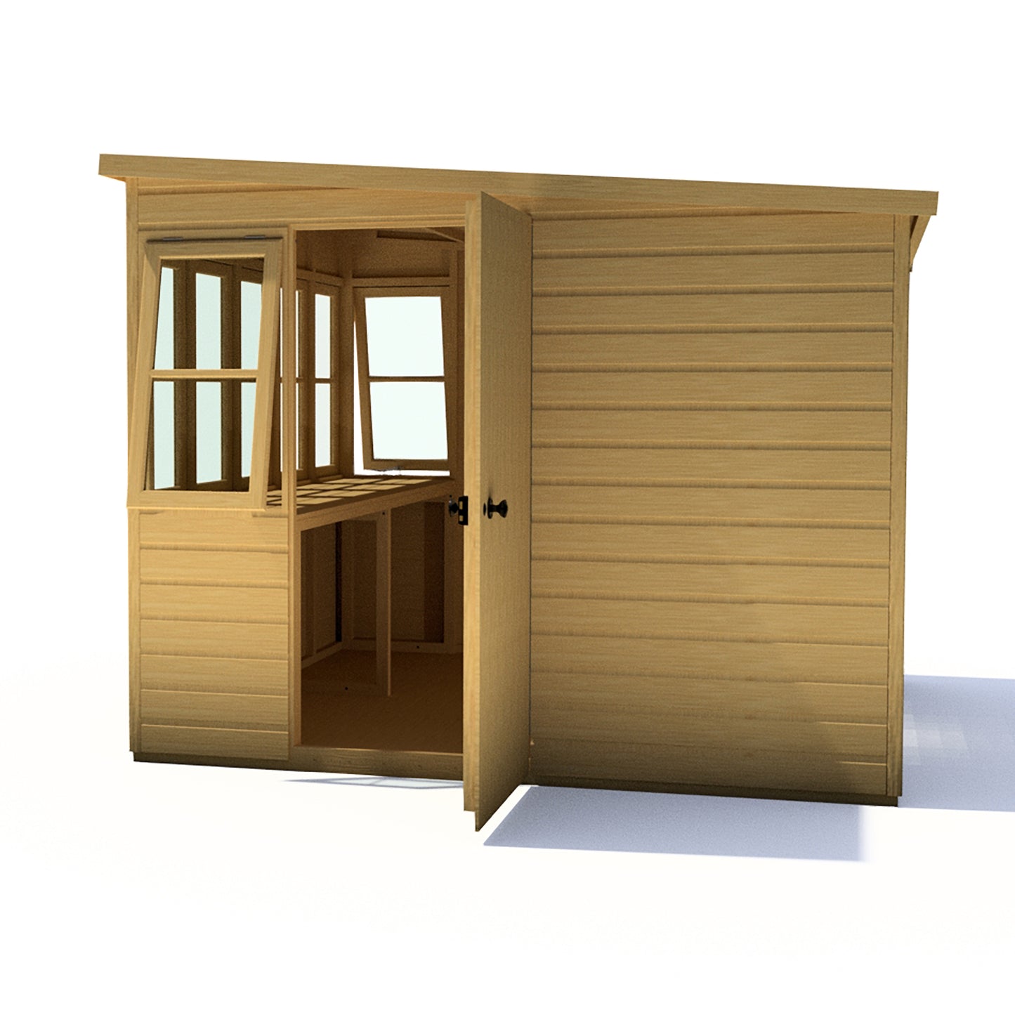 Shire Sun Pent 8x8 Double Door Shiplap Style B