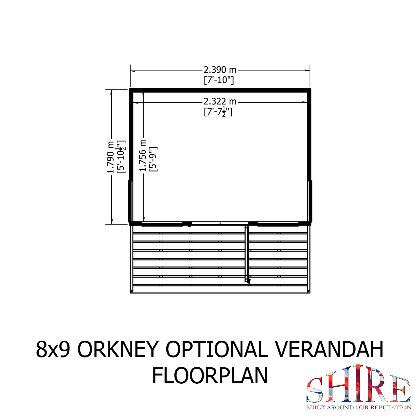 Shire Orkney 8x9 Shiplap