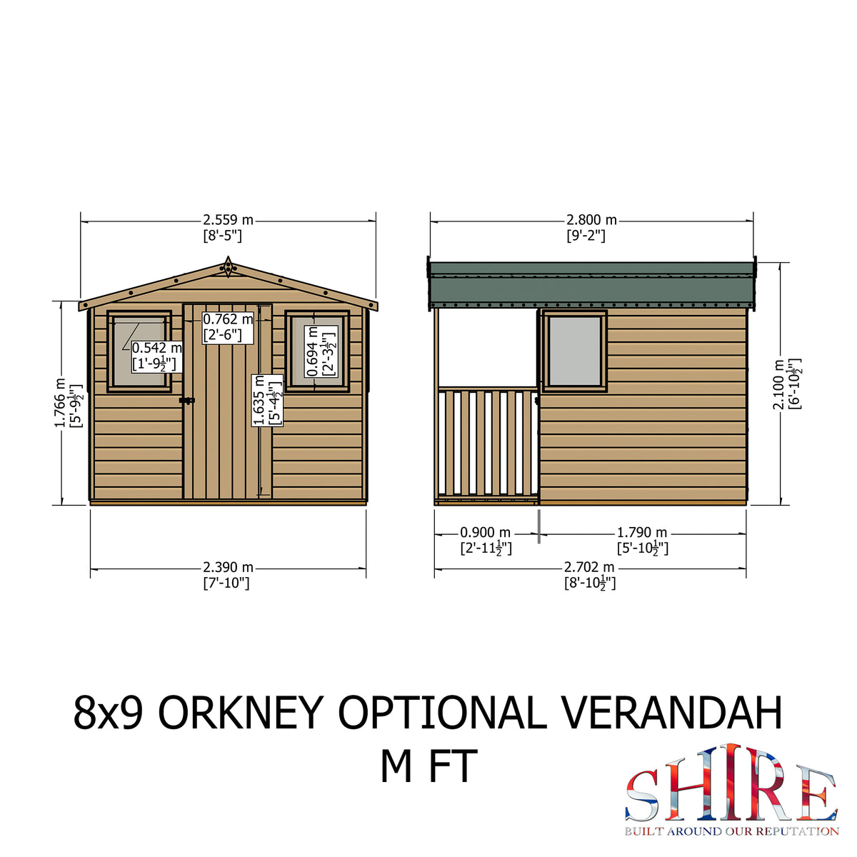 Shire Orkney 8x6 Loglap