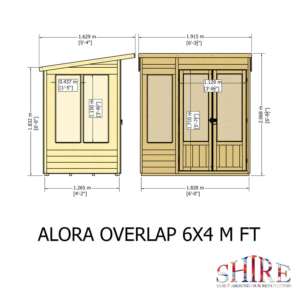 Shire Alora 6x4 Pent Summerhouse