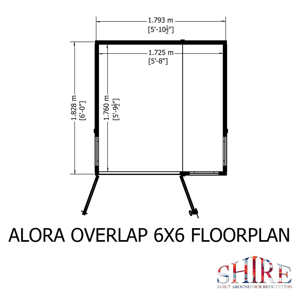 Shire Alora 6x6 Pent Sumerhouse
